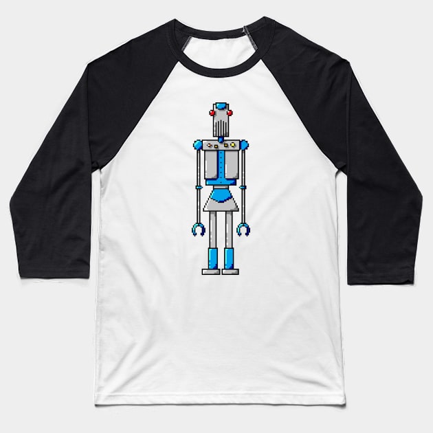 Pixel Robot 112 Baseball T-Shirt by Vampireslug